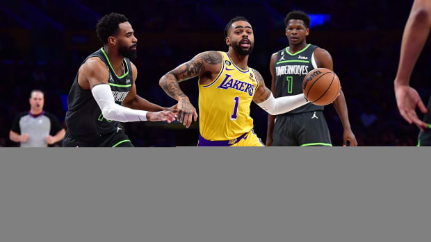mike conley d'angelo russell anthony edwards timberwolves